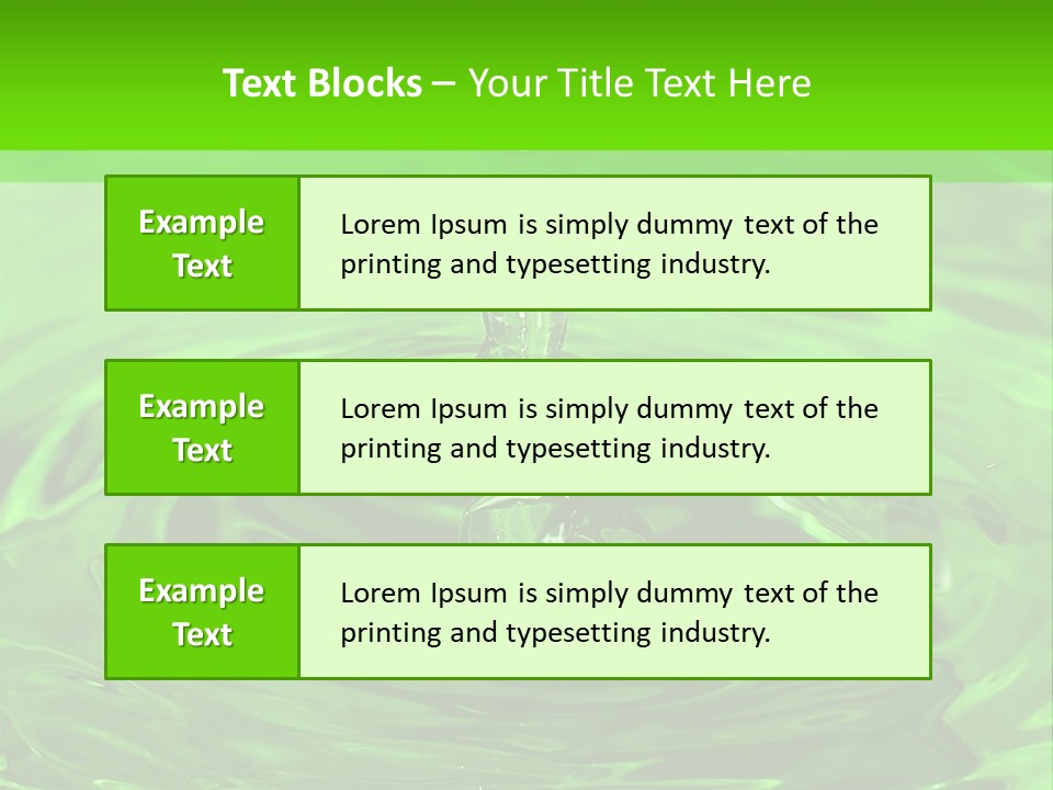 Green Drip Liquid Drip PowerPoint Template