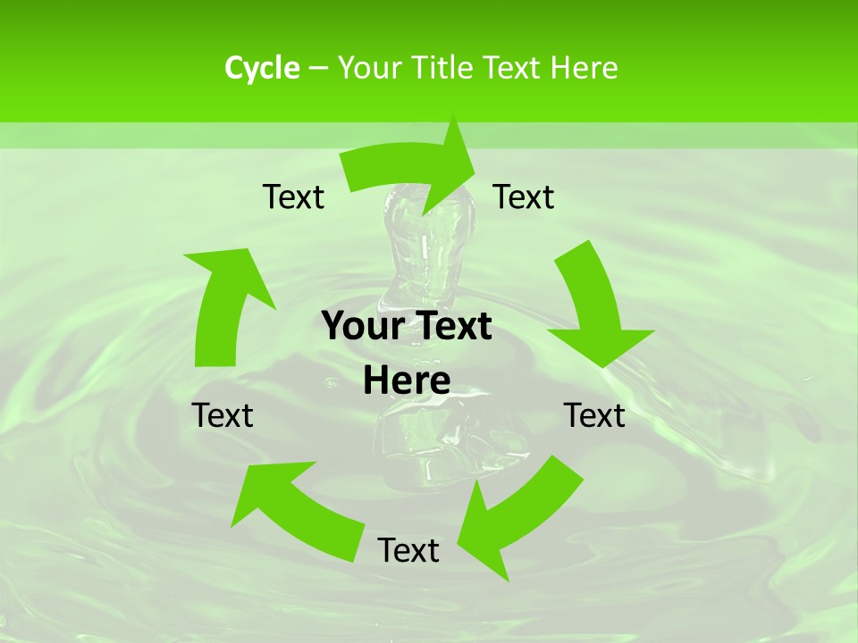 Green Drip Liquid Drip PowerPoint Template