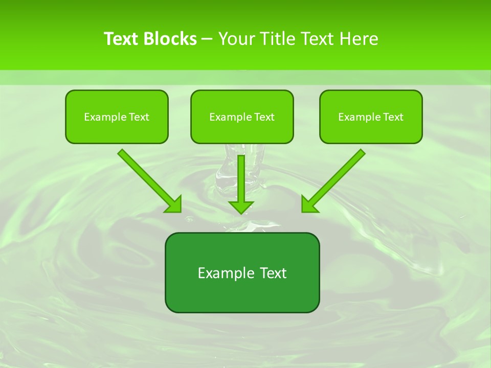 Green Drip Liquid Drip PowerPoint Template