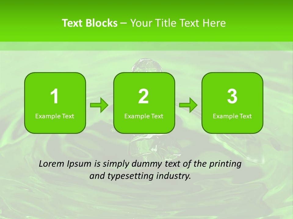 Green Drip Liquid Drip PowerPoint Template