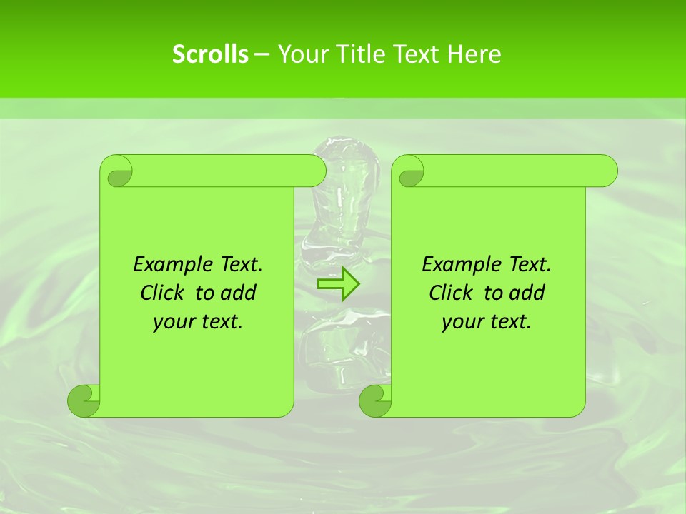 Green Drip Liquid Drip PowerPoint Template