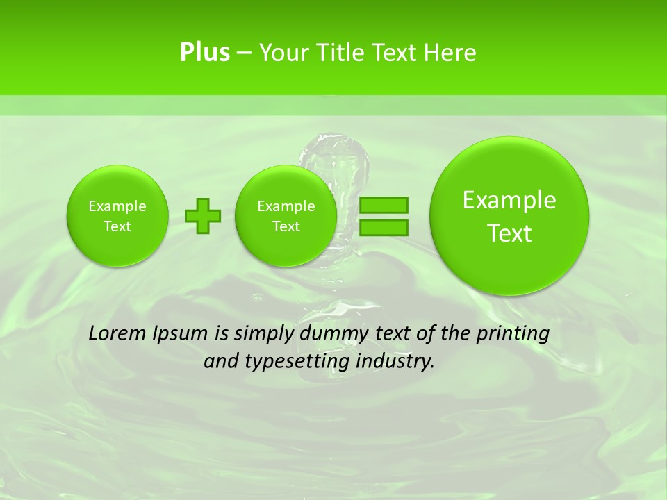 Green Drip Liquid Drip PowerPoint Template