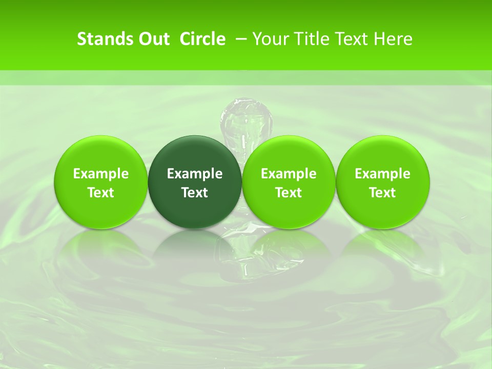 Green Drip Liquid Drip PowerPoint Template