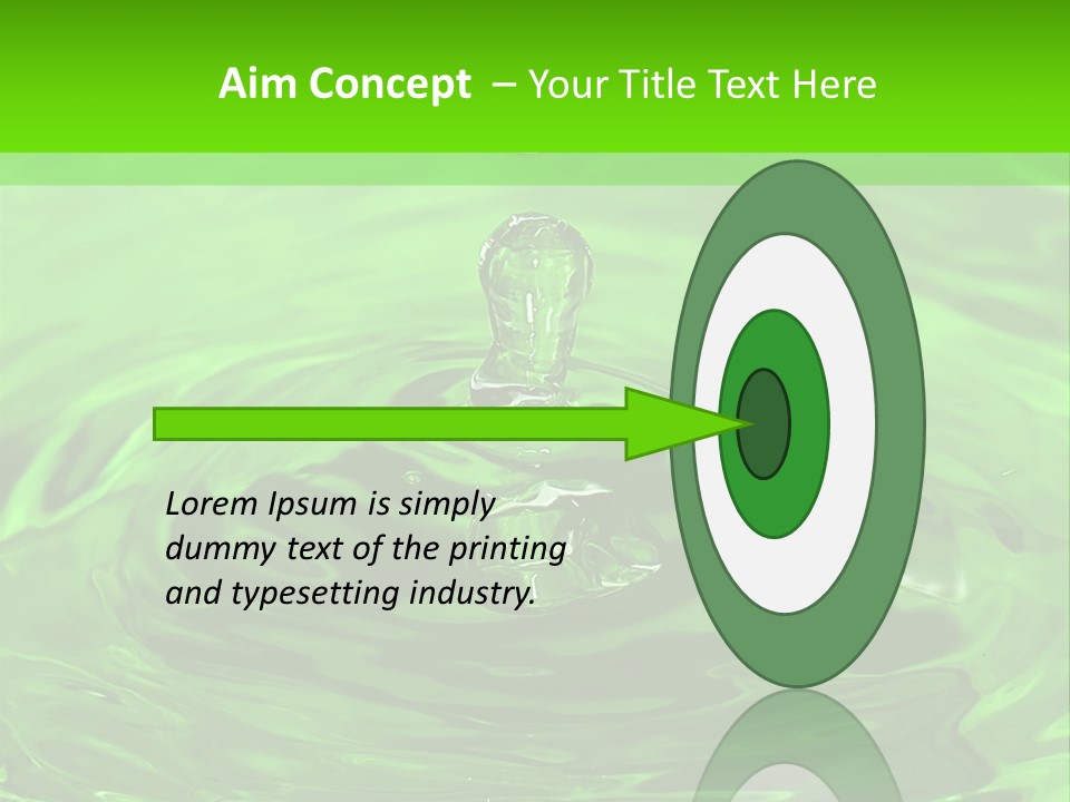 Green Drip Liquid Drip PowerPoint Template