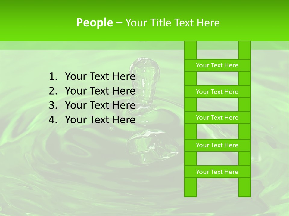 Green Drip Liquid Drip PowerPoint Template