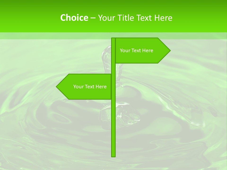 Green Drip Liquid Drip PowerPoint Template