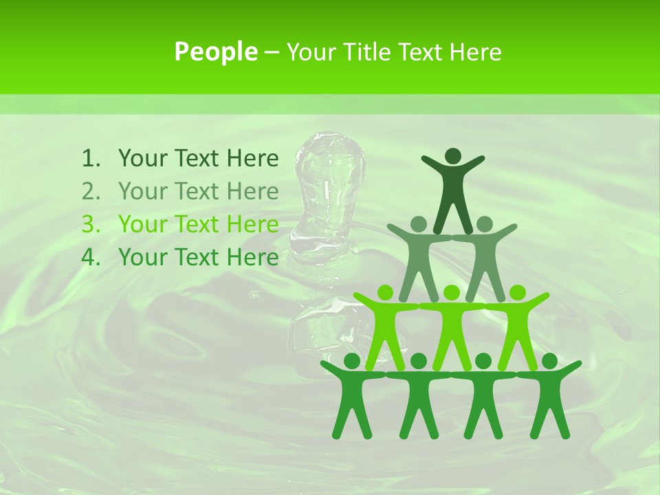 Green Drip Liquid Drip PowerPoint Template