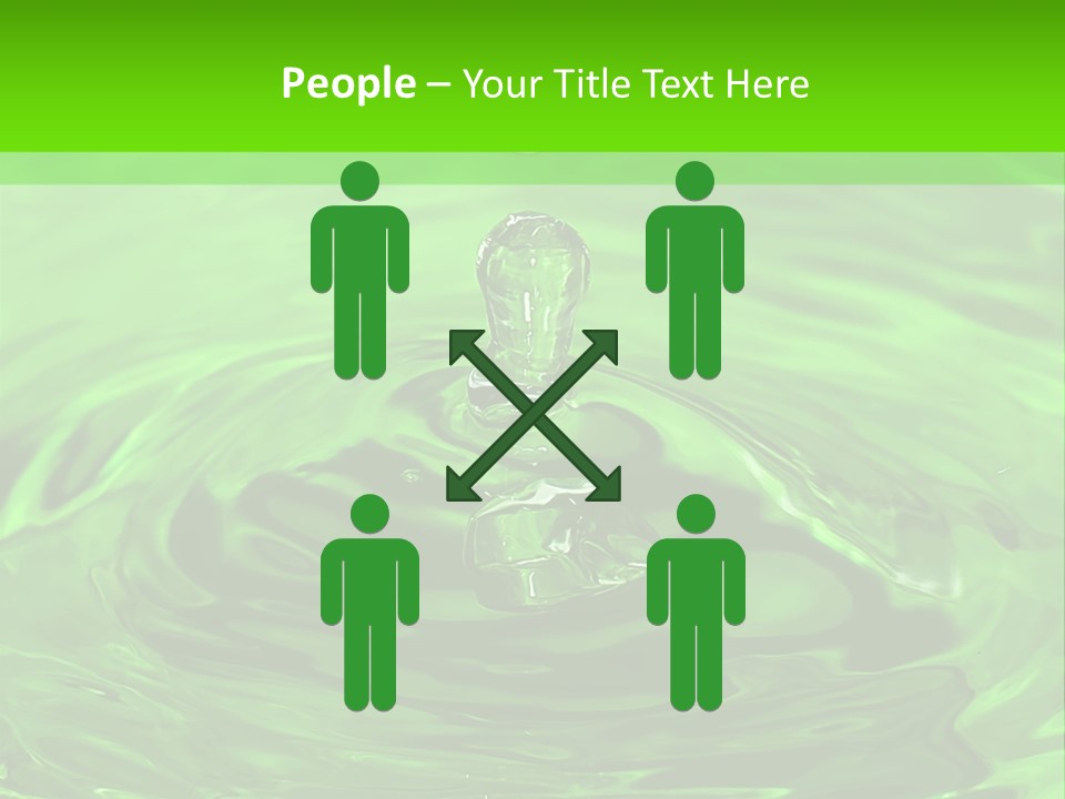 Green Drip Liquid Drip PowerPoint Template