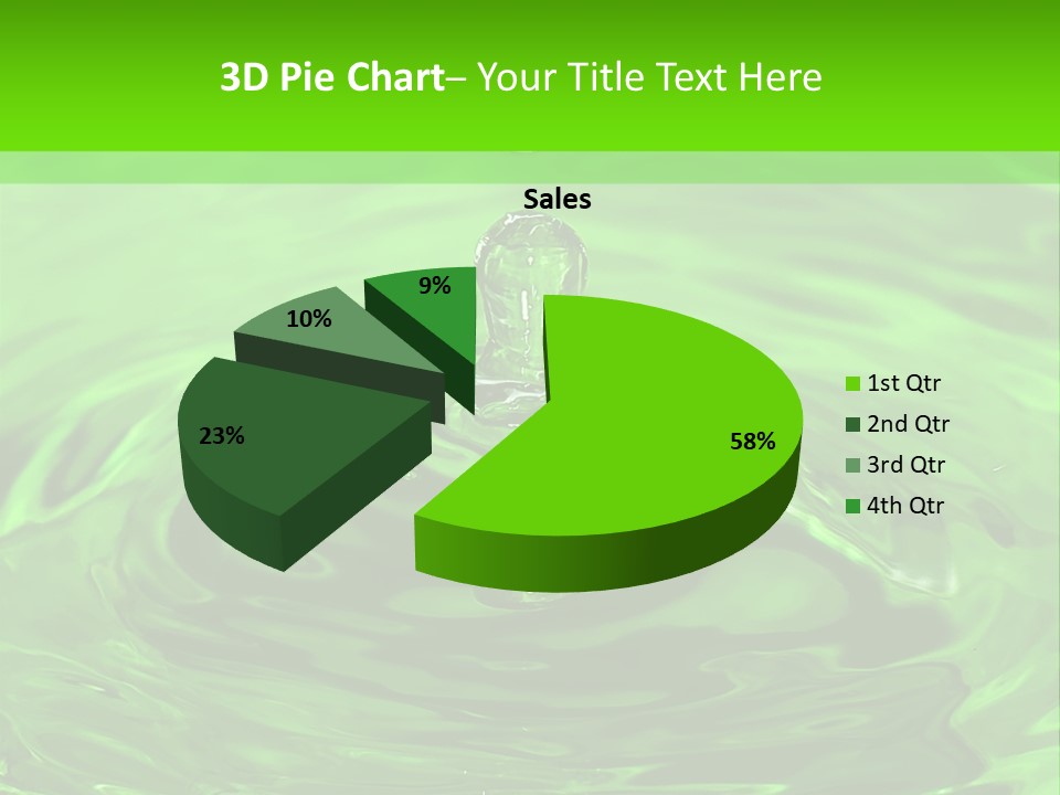 Green Drip Liquid Drip PowerPoint Template