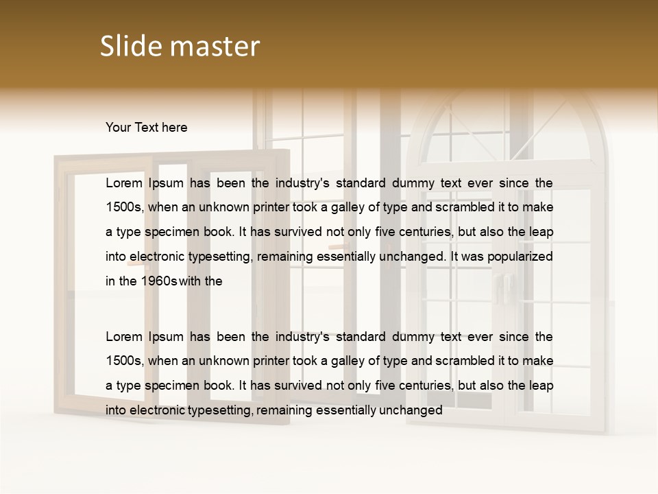 Szyba Instalacja Dom PowerPoint Template