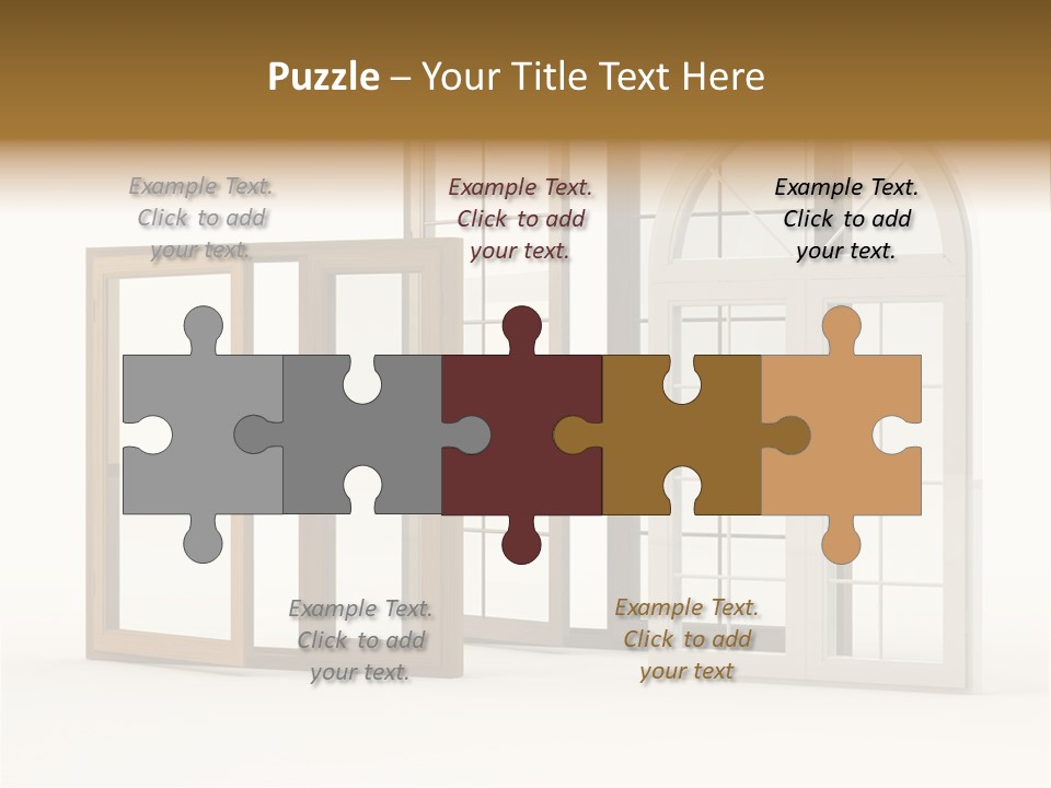 Szyba Instalacja Dom PowerPoint Template