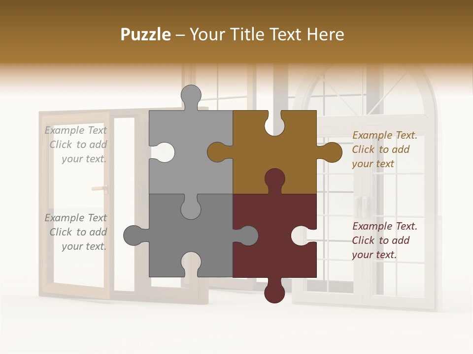 Szyba Instalacja Dom PowerPoint Template