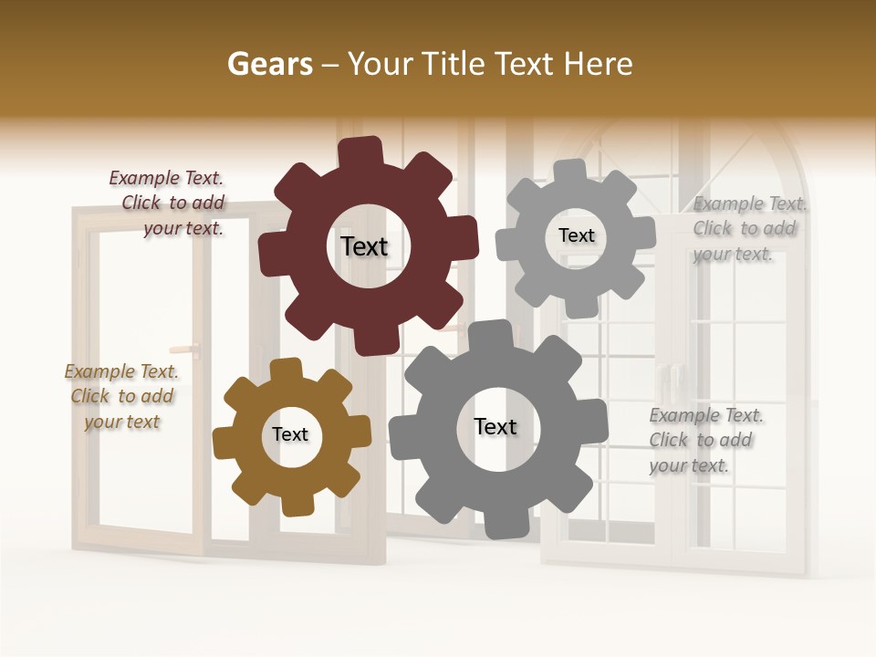 Szyba Instalacja Dom PowerPoint Template