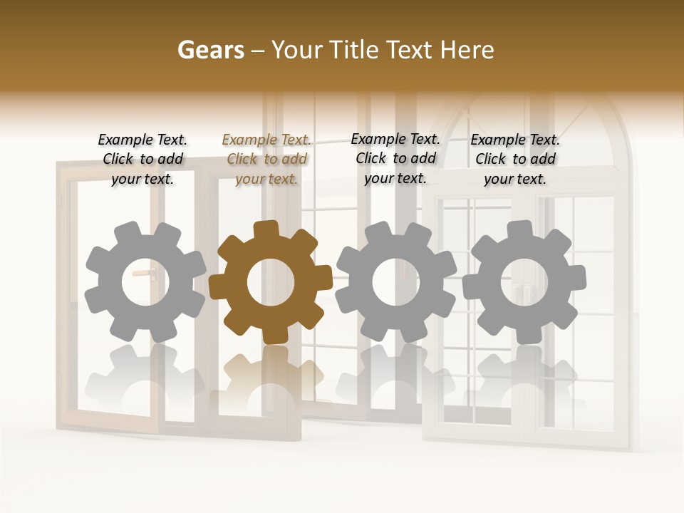 Szyba Instalacja Dom PowerPoint Template