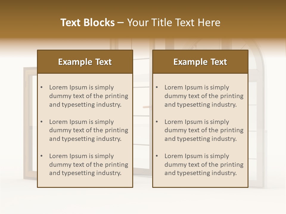 Szyba Instalacja Dom PowerPoint Template