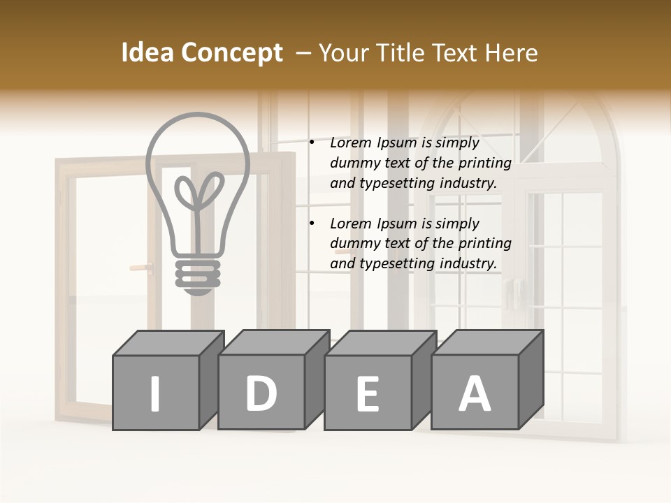 Szyba Instalacja Dom PowerPoint Template