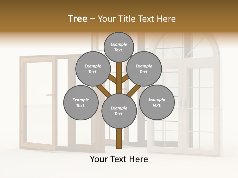 Szyba Instalacja Dom PowerPoint Template