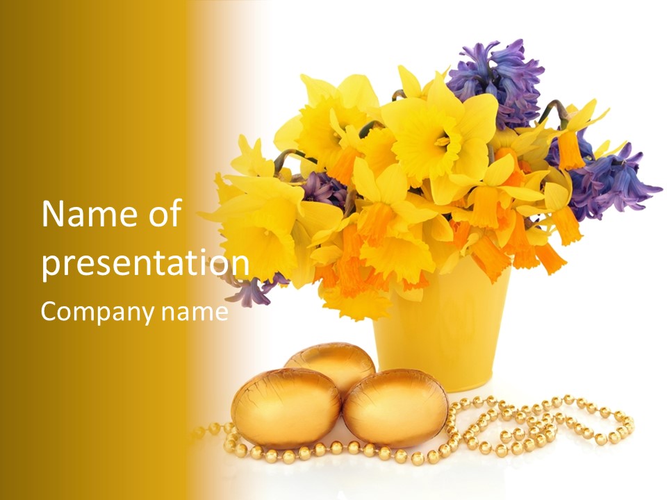 Vase Chocolate Bead PowerPoint Template