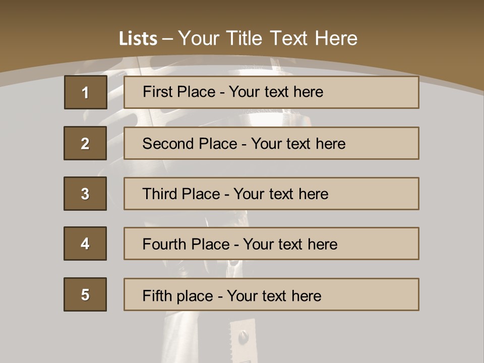 Record Festival Instrument PowerPoint Template