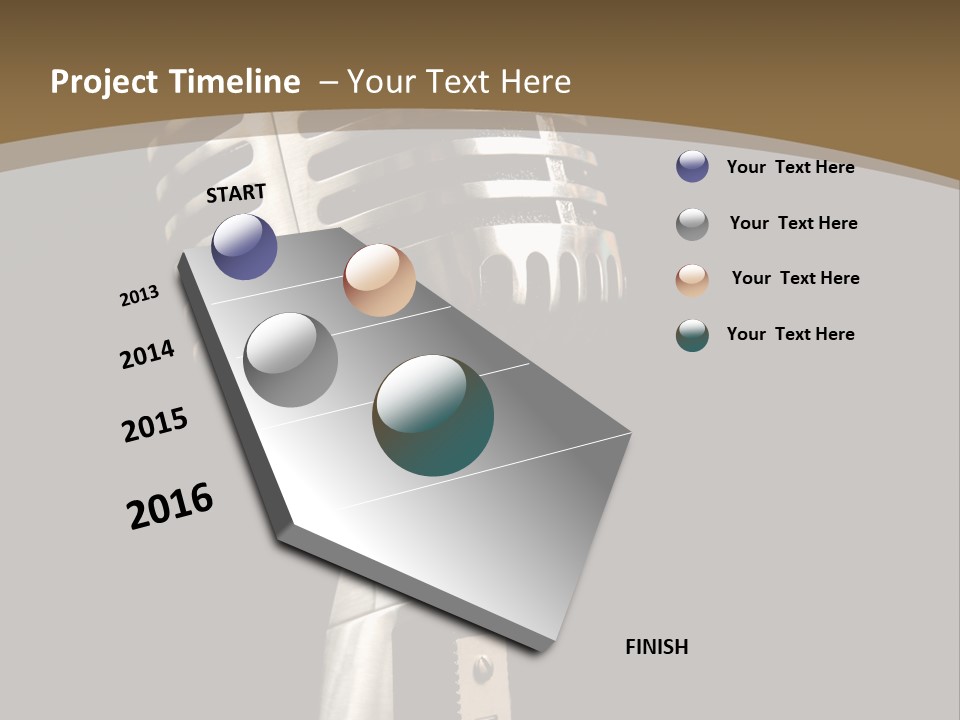 Record Festival Instrument PowerPoint Template