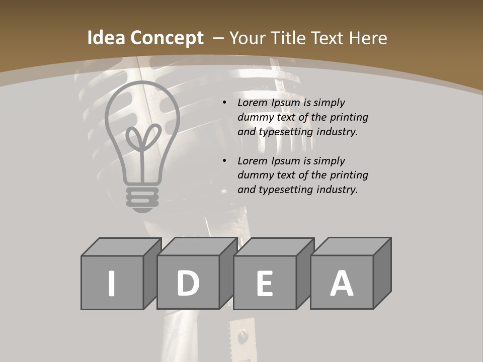 Record Festival Instrument PowerPoint Template