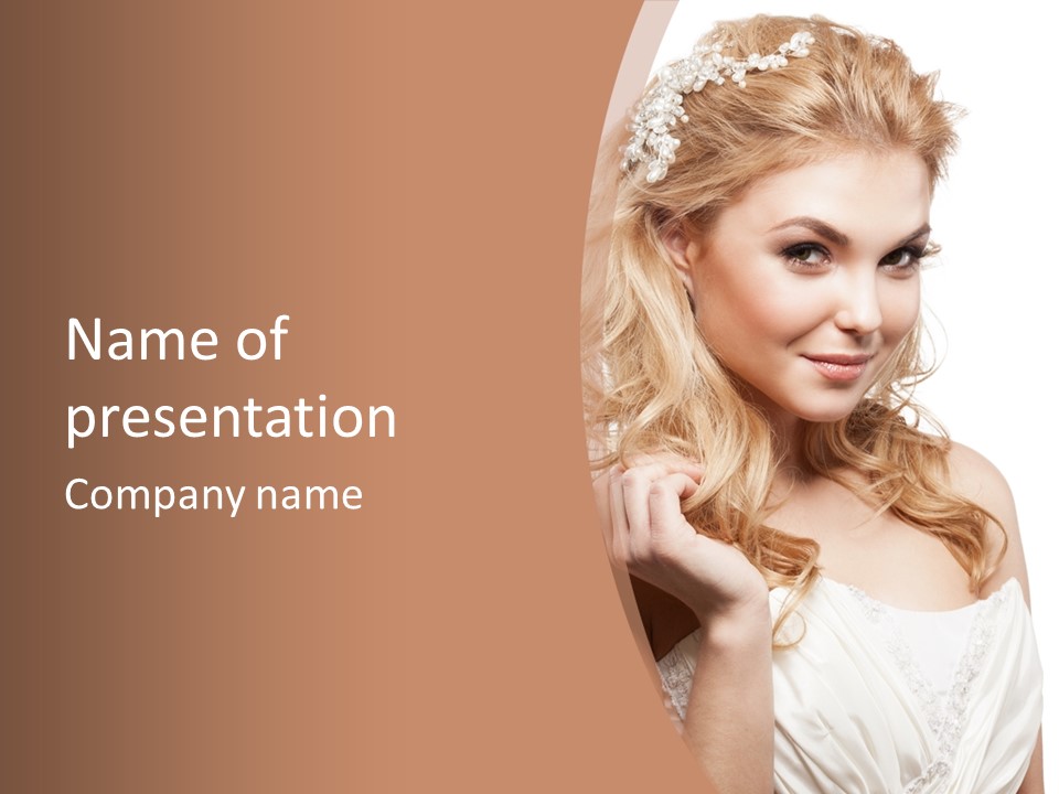 Shiny White Bridal PowerPoint Template