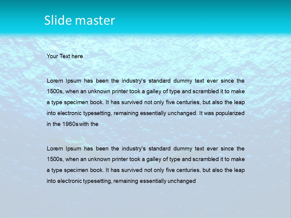 Tiempo Libre Agua Marino PowerPoint Template