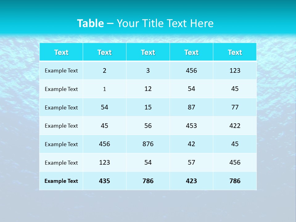 Tiempo Libre Agua Marino PowerPoint Template