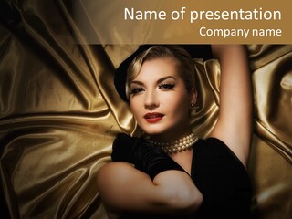 Elegant Woman Sensual PowerPoint Template