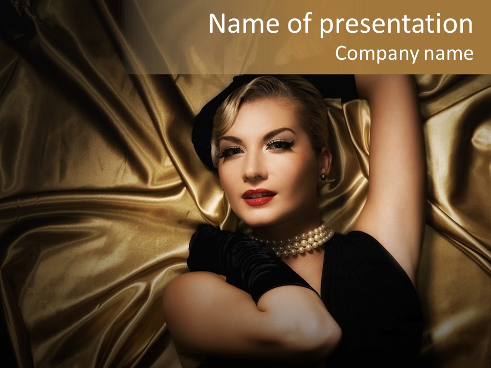 Elegant Woman Sensual PowerPoint Template