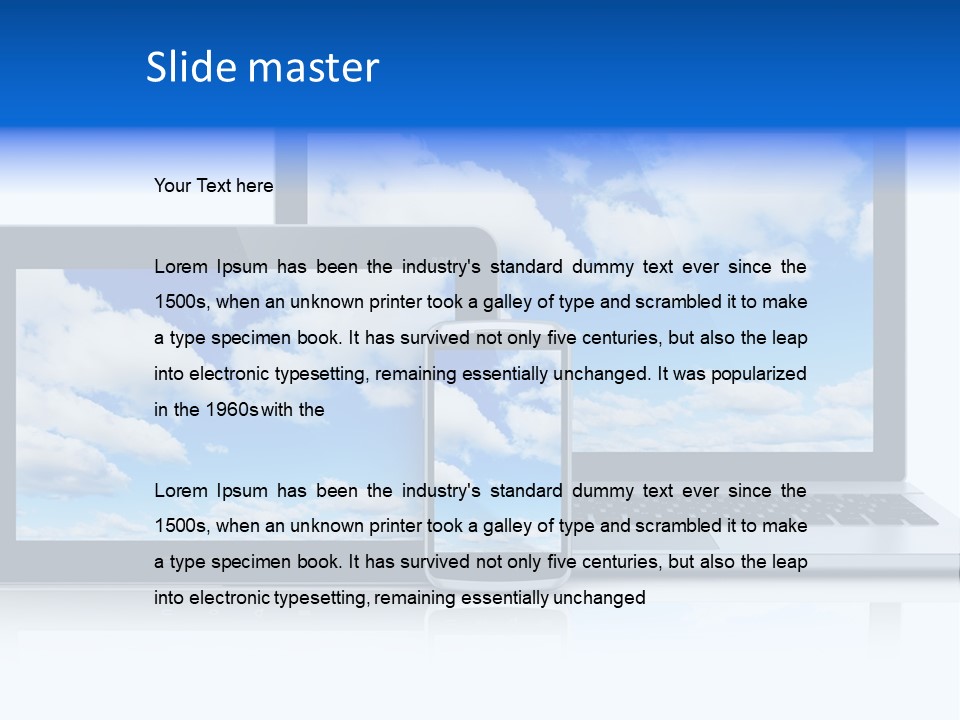 Computing Clouds Media PowerPoint Template