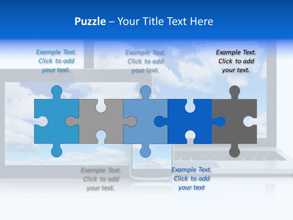 Computing Clouds Media PowerPoint Template