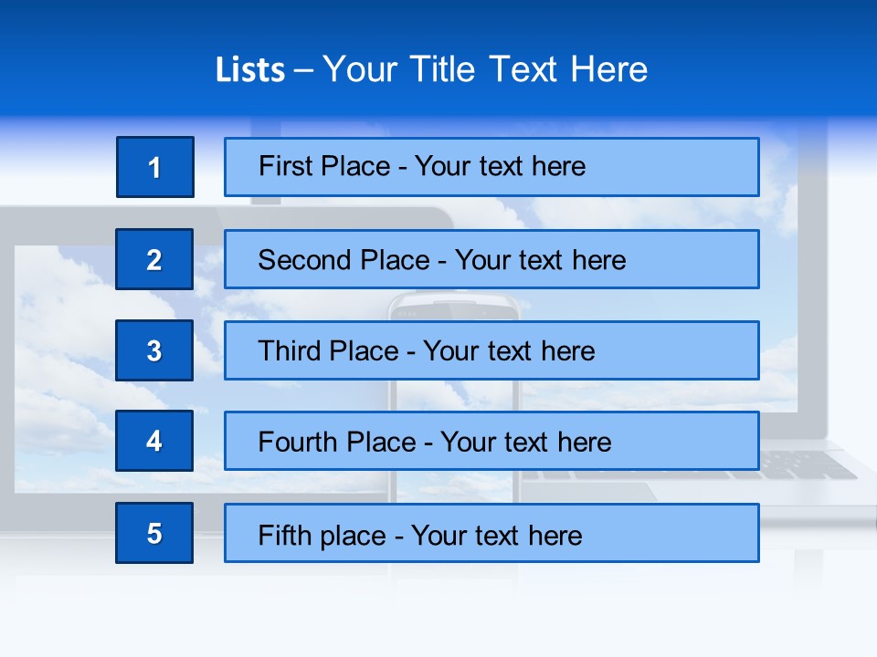 Computing Clouds Media PowerPoint Template