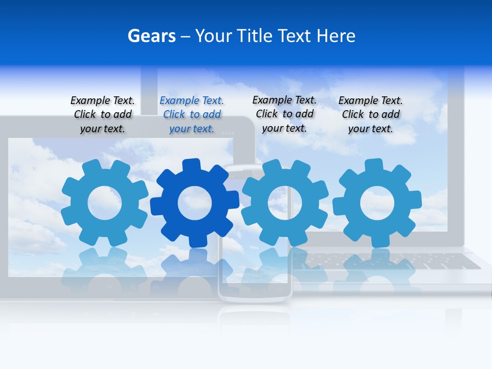 Computing Clouds Media PowerPoint Template