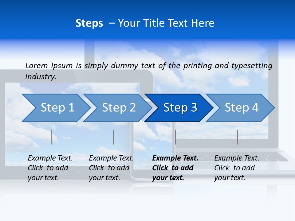 Computing Clouds Media PowerPoint Template