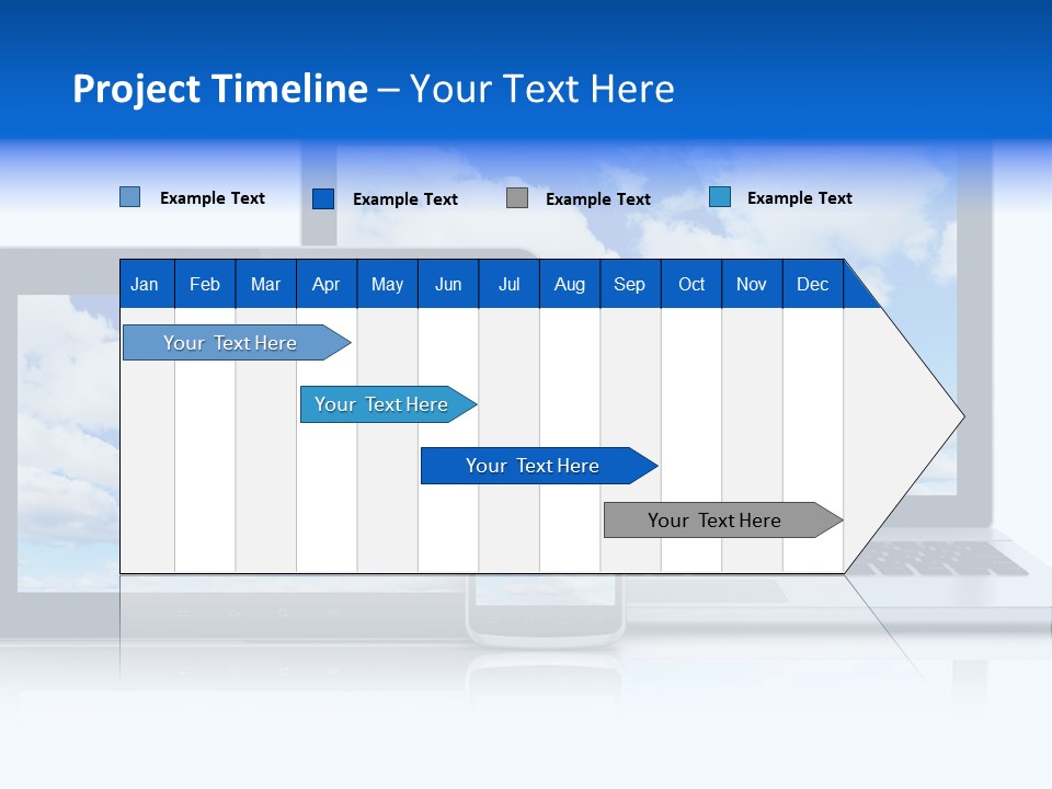 Computing Clouds Media PowerPoint Template