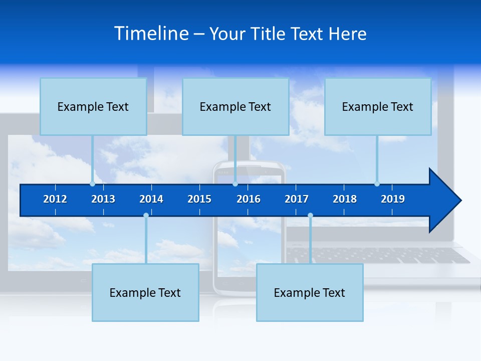 Computing Clouds Media PowerPoint Template