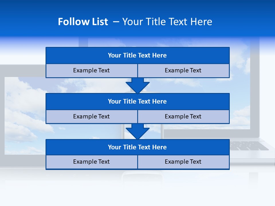 Computing Clouds Media PowerPoint Template