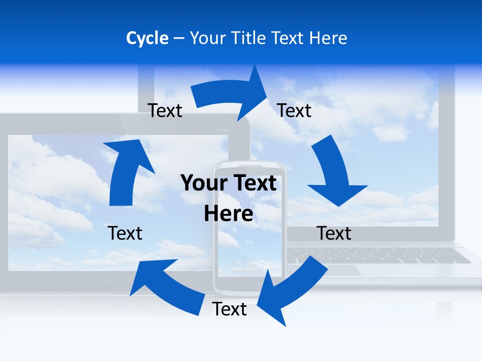 Computing Clouds Media PowerPoint Template