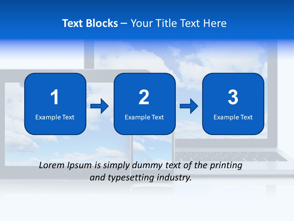 Computing Clouds Media PowerPoint Template
