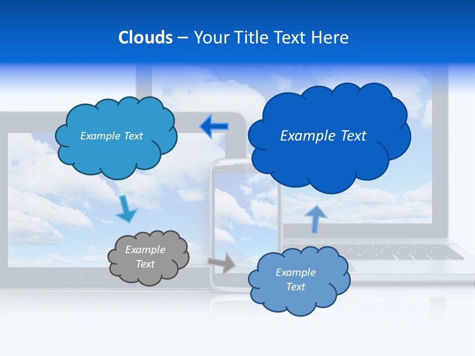 Computing Clouds Media PowerPoint Template