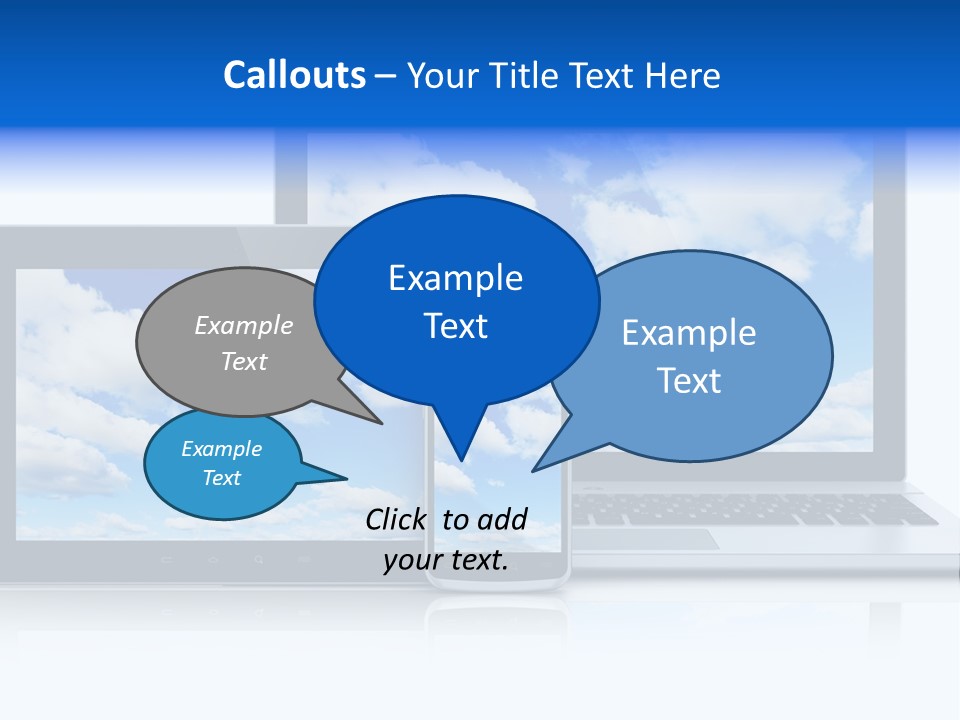 Computing Clouds Media PowerPoint Template