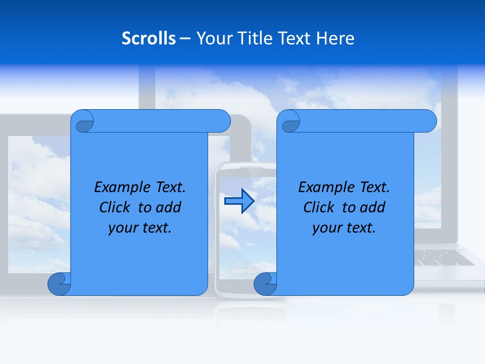 Computing Clouds Media PowerPoint Template