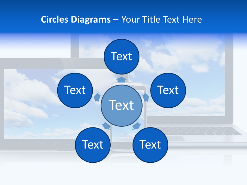 Computing Clouds Media PowerPoint Template