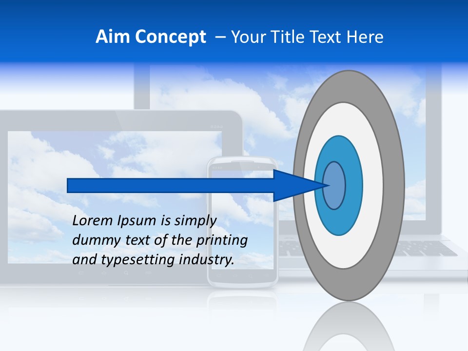 Computing Clouds Media PowerPoint Template