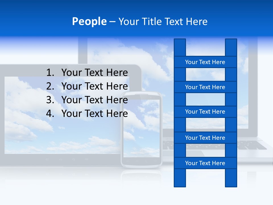 Computing Clouds Media PowerPoint Template