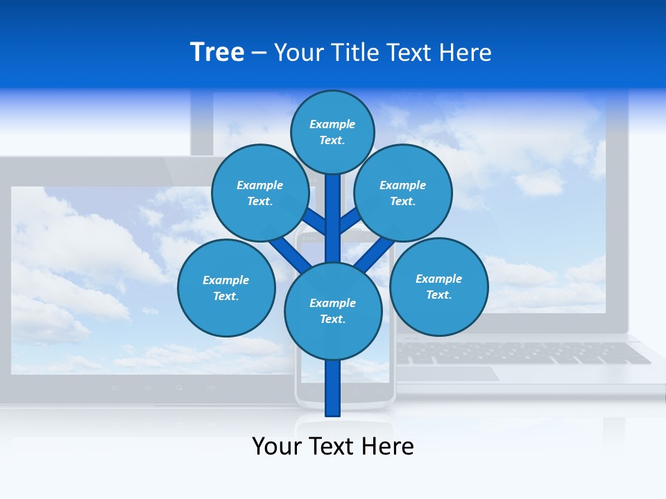 Computing Clouds Media PowerPoint Template