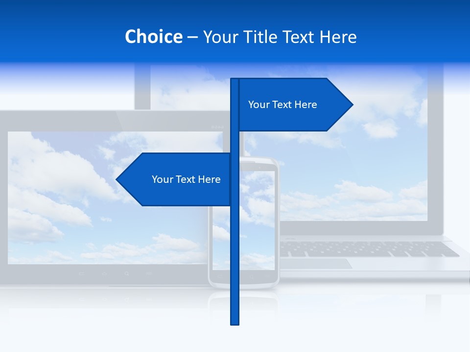 Computing Clouds Media PowerPoint Template