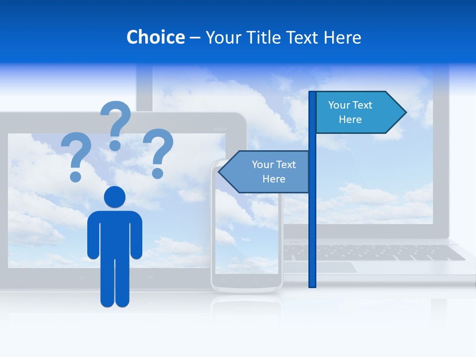 Computing Clouds Media PowerPoint Template