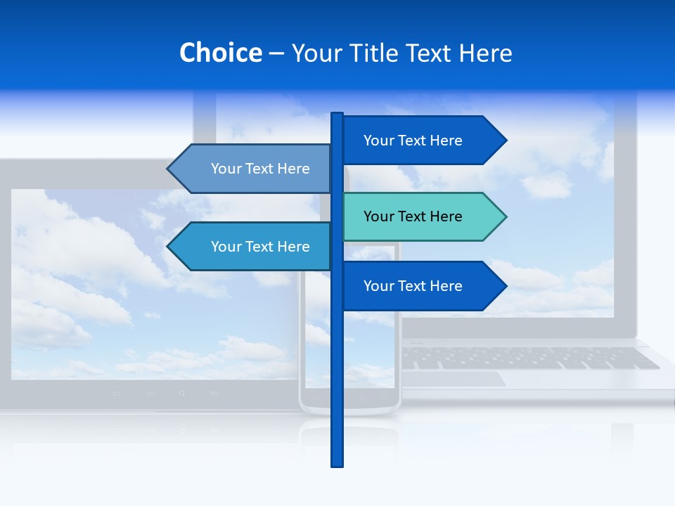 Computing Clouds Media PowerPoint Template